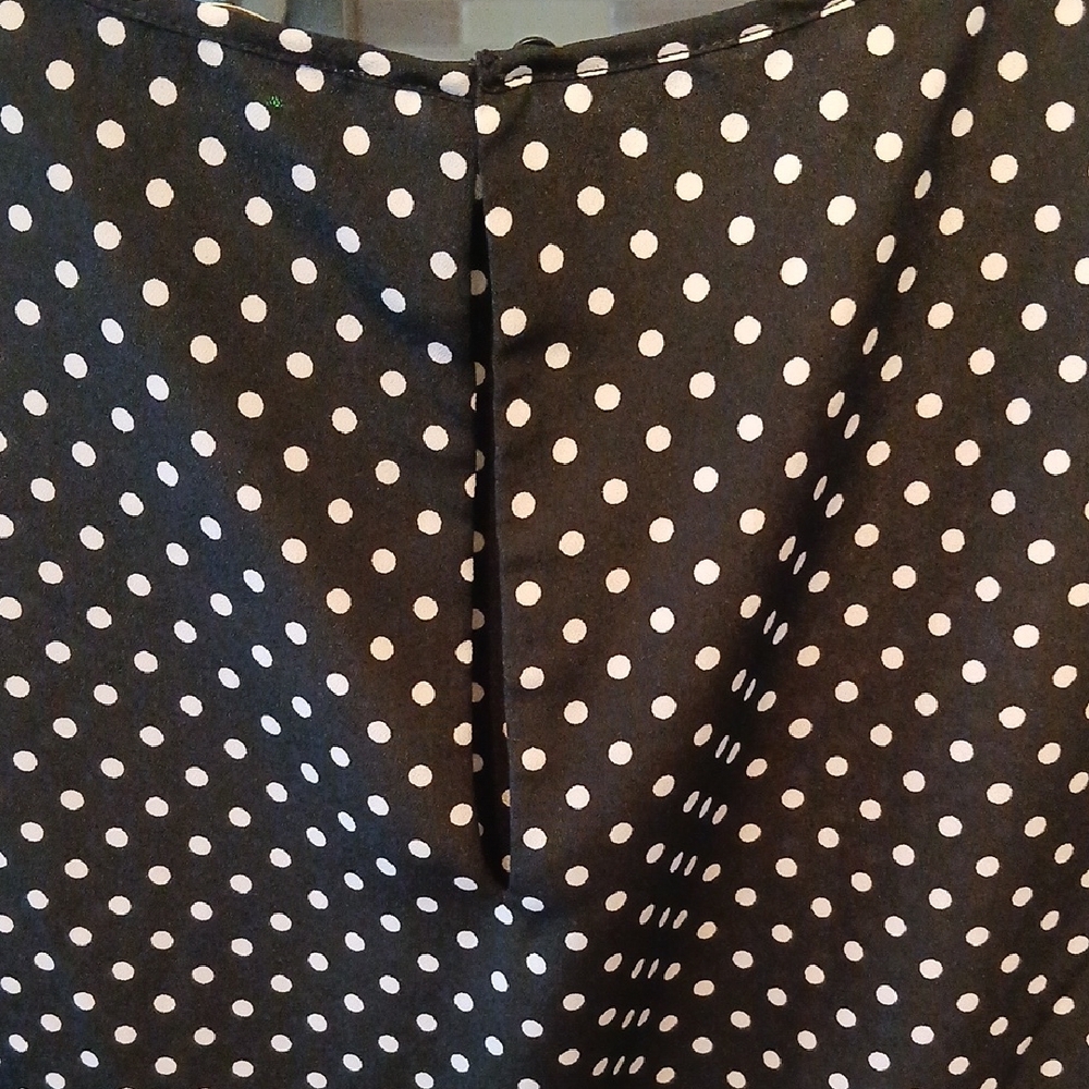 Plus Size 3X Michael Kors Black and White Polka Dot Blouse NWT - Picture 5 of 6